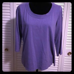 Cold water creek purple scoop neck shirt